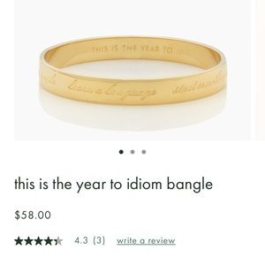 Kate spade‎ “this is the year to” bracelet. NWOT